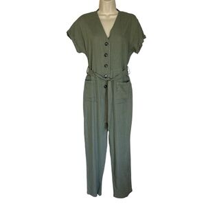 Bishop + Young sage green, short sleeve jump suit size M